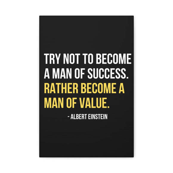 Inspirational Wall Art A Man Of Value Motivation Wall Decor for Home Office Gym